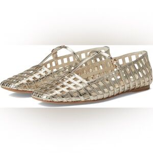 Dolce Vita Gold Woven Flats